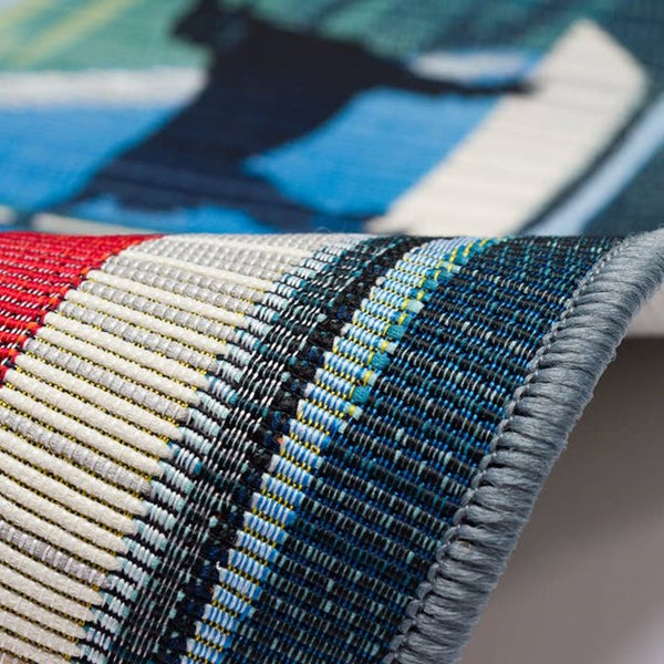 See Spot Sail Indoor/Outdoor Blue Rug