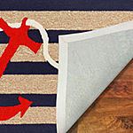Anchor Hand Tufted Rectangular Indoor/Outdoor Rug by Liora Mann Frontporch