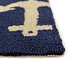 Anchor Hand Tufted Rectangular Indoor/Outdoor Rug by Liora Mann Frontporch