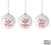 Christmas Ball Ornaments with Messages Box Set of 12 Burton + BURTON