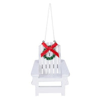 Beach Chair Christmas Ornament with Wreath - Chesapeake Bay Goods