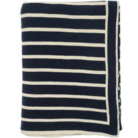 Darzzi Navy Beach Stripes Throw - Chesapeake Bay Goods