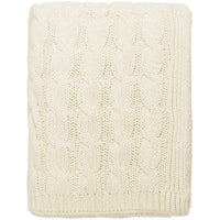 Ivory Cable Knit Throw by Darzzi - Chesapeake Bay Goods