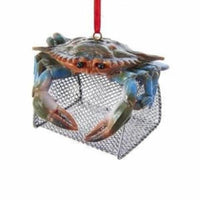 Blue Crab on Wire Cage Christmas Ornament Chesapeake Bay Goods