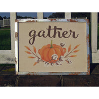 Gather / Give Thanks Wall Decor with Metal Frame - Chesapeake Bay Goods