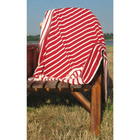Red Beach Stripes Throw by Darzzi - Chesapeake Bay Goods