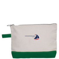 Small Canvas Geen Zipper Pouch - Chesapeake Bay Goods