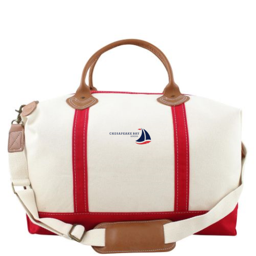 Red Weekender Canvas Tote - Chesapeake Bay Goods