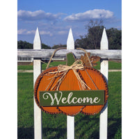 Pumpkin Hanging Wall Art - Welcome and Harvest - Chesapeake Bay Goods