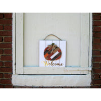 Wood Wall Art  with Pumpkin - Gather/Welcome - Chesapeake Bay Goods