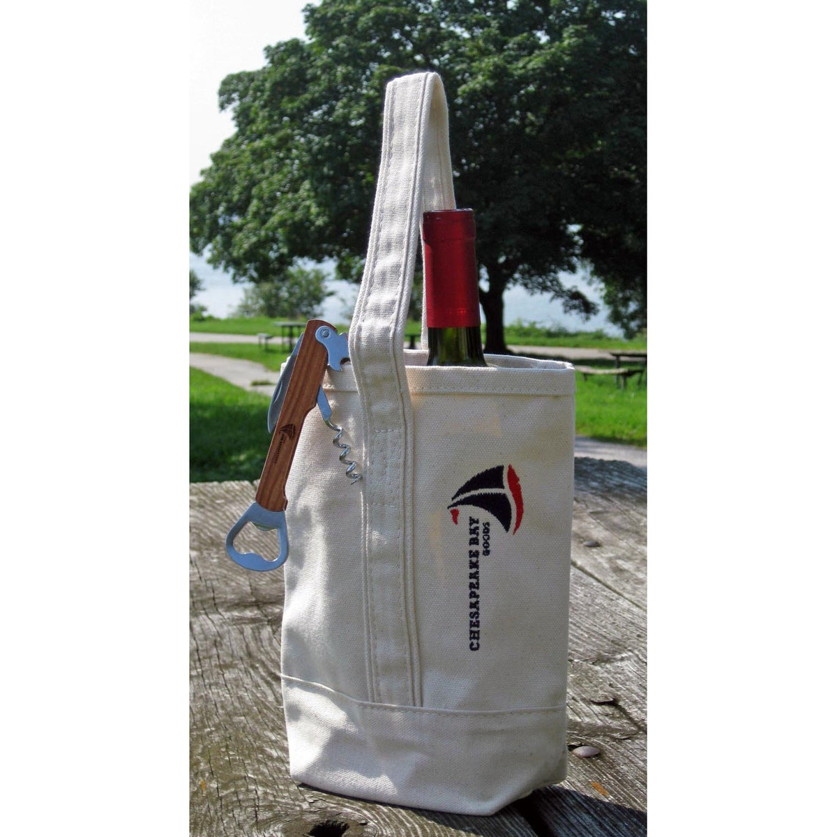 Canvas Wine Tote - Chesapeake Bay Goods
