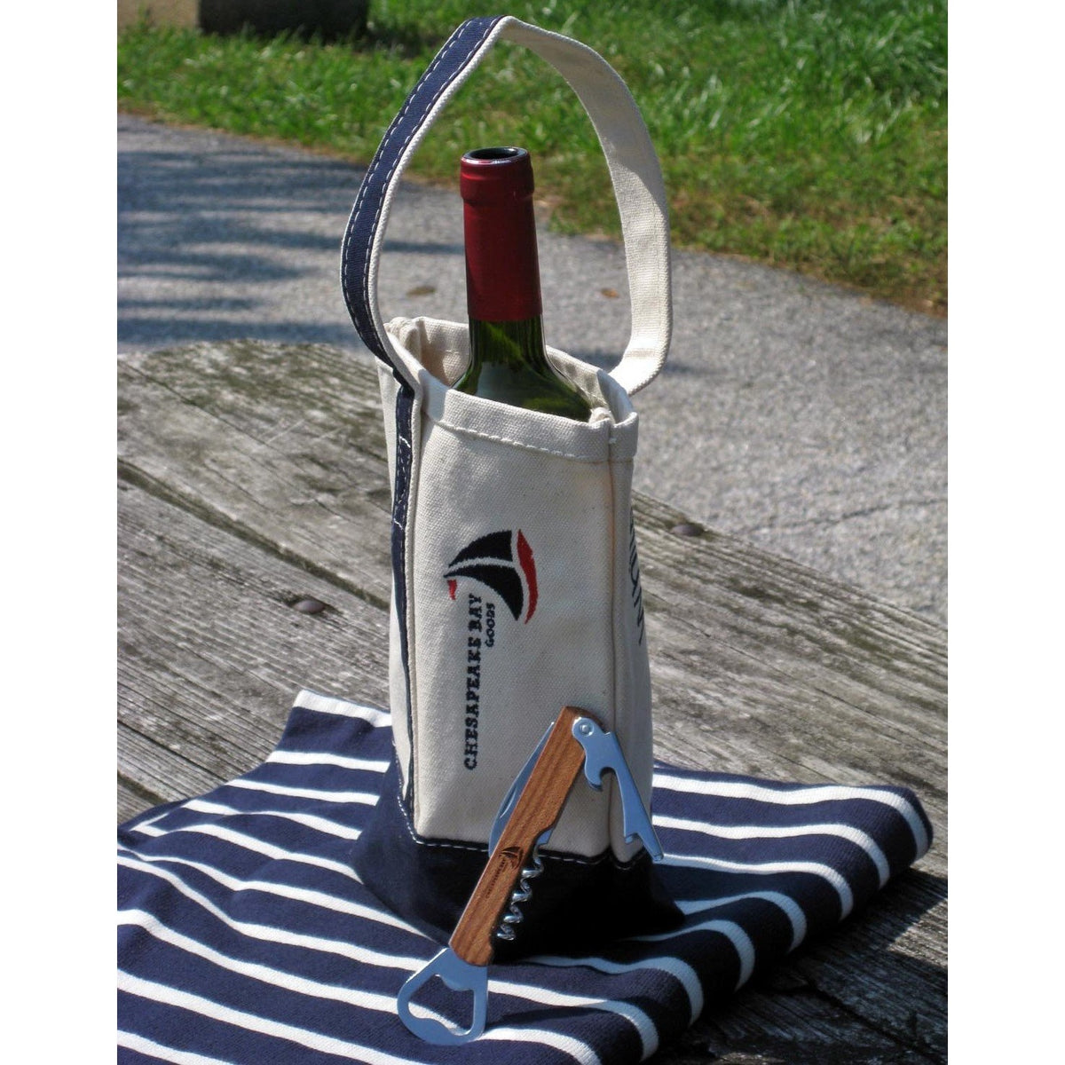 Canvas Wine Tote - Chesapeake Bay Goods