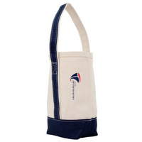 Navy Canvas Wine Tote - Chesapeake Bay Goods