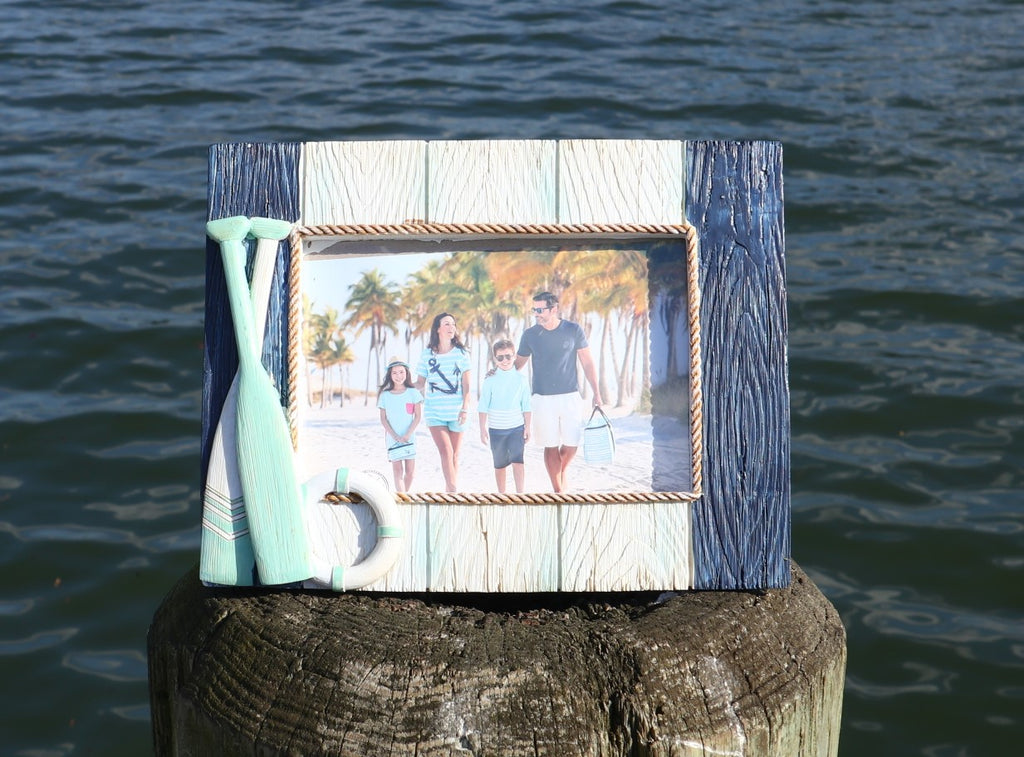 Nautical Photo Frame with Duel Oars