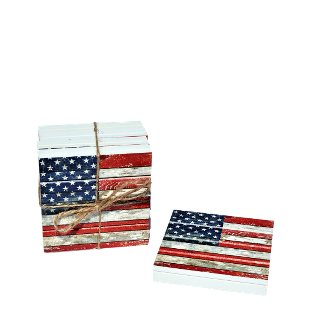 American Flag Patriotic Pallet Coaster 4-Pack FINAL SALE