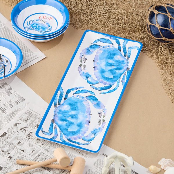 Beach House Crab Rectangular Platter