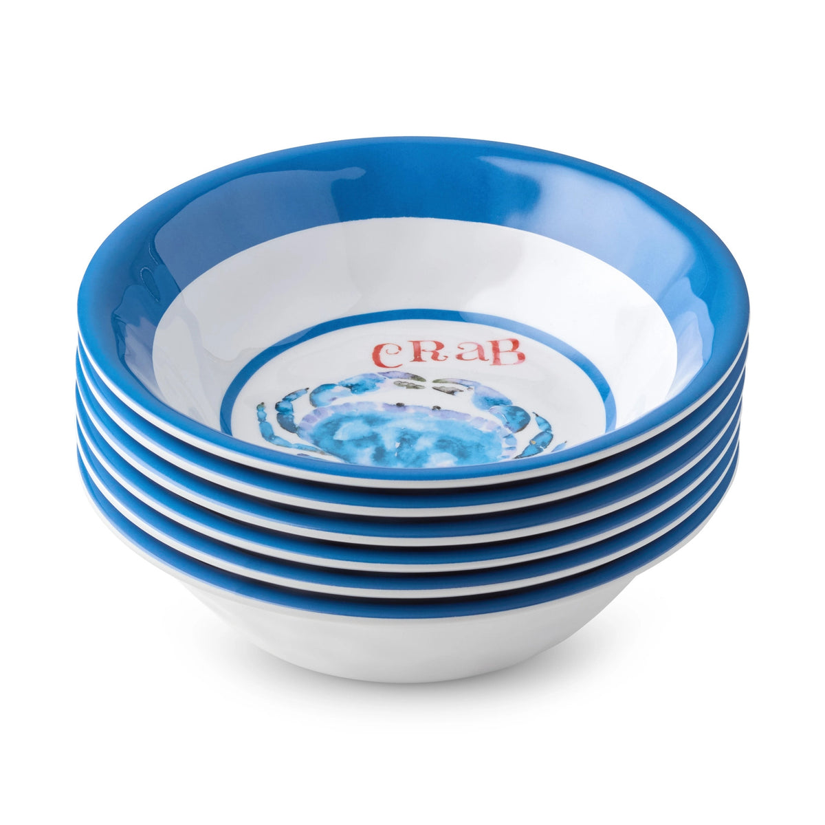 Beach House Crab All Purpose Bowl Set of 6