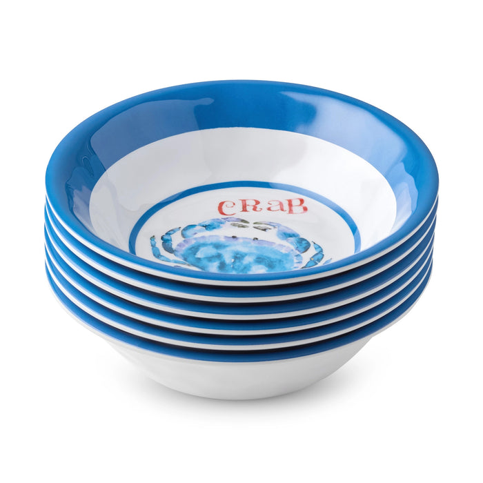Beach House Crab All Purpose Bowl Set of 6