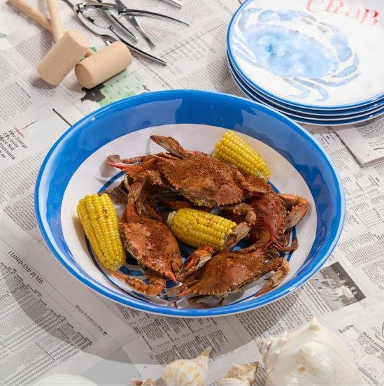 Beach House Crab Large Serving Bowl