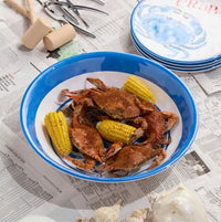 Beach House Crab Large Serving Bowl