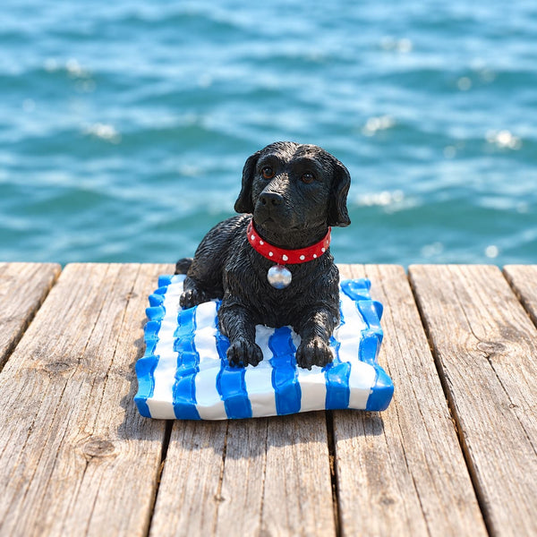 Black Dog on Beach Towel Christmas Ornament - Chesapeake Bay Goods