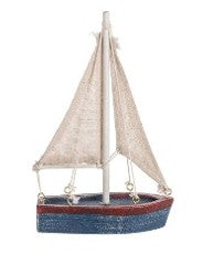 Blue Sailboat with Red Trim