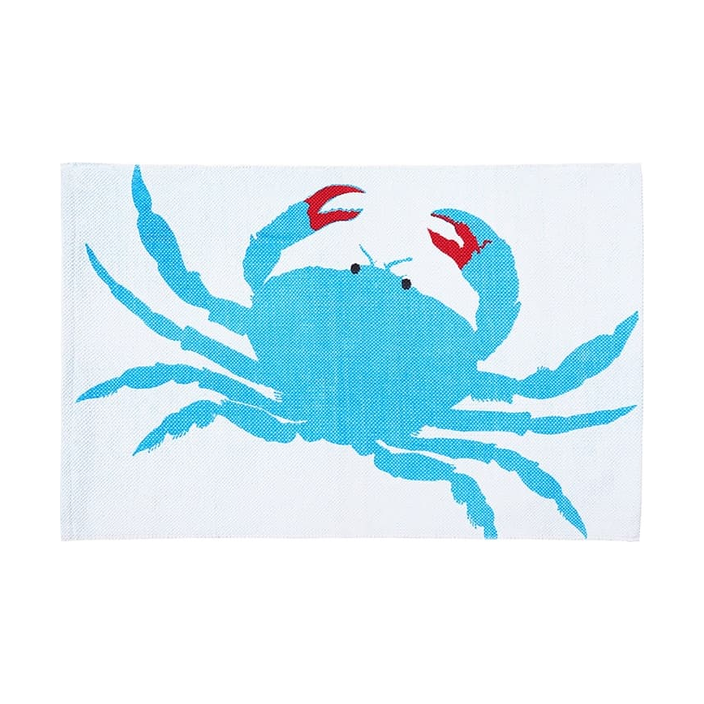 Blue Crab Dhurrie Mat