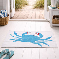Blue Crab Dhurrie Mat