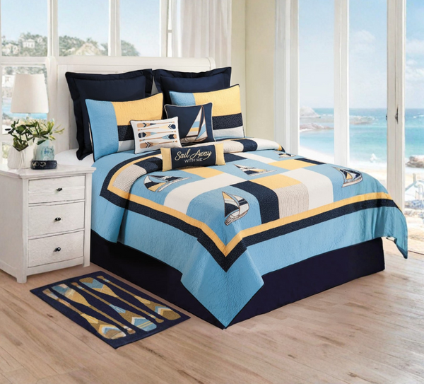 Channel Harbor Quilt Full/Queen by C&F Home