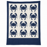 Coastal Blue Crab Throw Blanket by In2Green