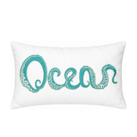 Coastal Octopus Ocean Throw Pillow