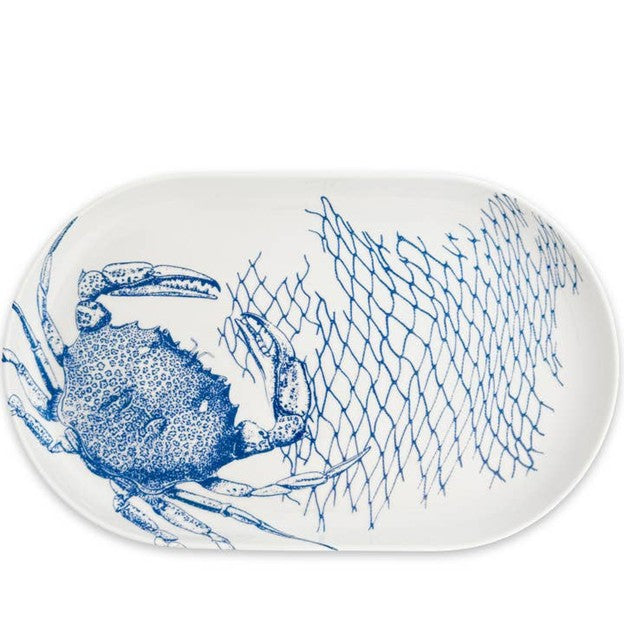 Crab Large Coupe Oval Platter by Caskata