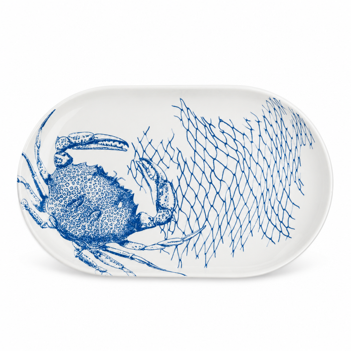 Crab Large Coupe Oval Platter by Caskata