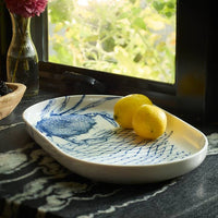 Crab Large Coupe Oval Platter by Caskata