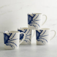 Crab Mug White and Blue by Caskata