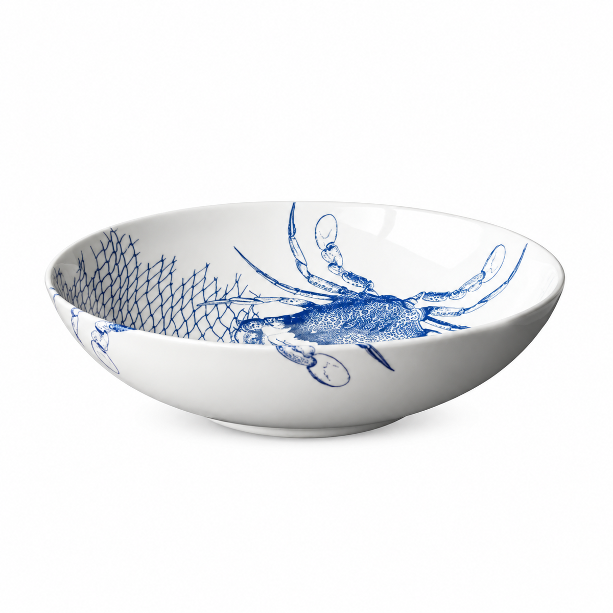 Large Serving Bowl with Crab Design by Caskata