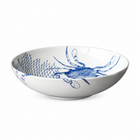 Large Serving Bowl with Crab Design by Caskata