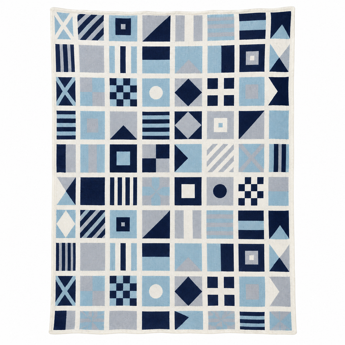 Nautical Blue Signal Flags Throw by In2Green