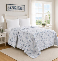 Fair Winds Nautical Sailboat King Quilt
