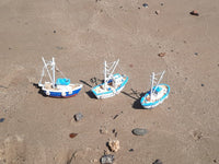 Fishing Vessel Ornaments, Set of 3