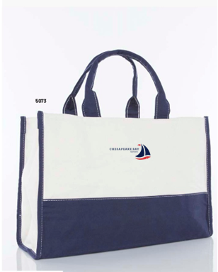 Hampton Color Block Rectangular Canvas Tote