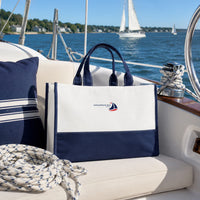 Hampton Color Block Rectangular Canvas Tote