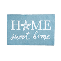 Blue Hooked Home Sweet Home Hooked Accent Rug by C&F Home