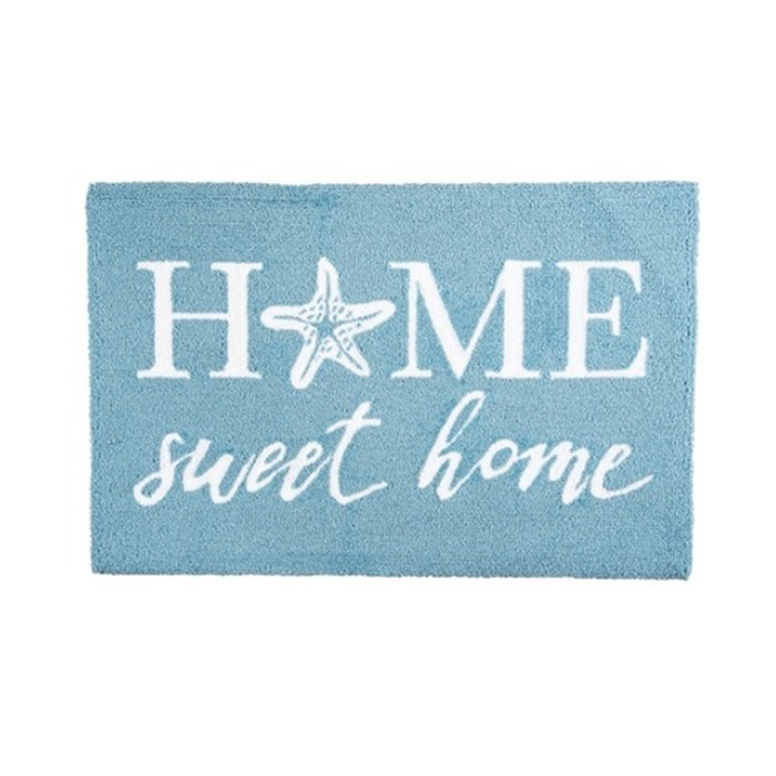 Blue Hooked Home Sweet Home Hooked Accent Rug by C&F Home