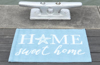 Blue Hooked Home Sweet Home Hooked Accent Rug by C&F Home