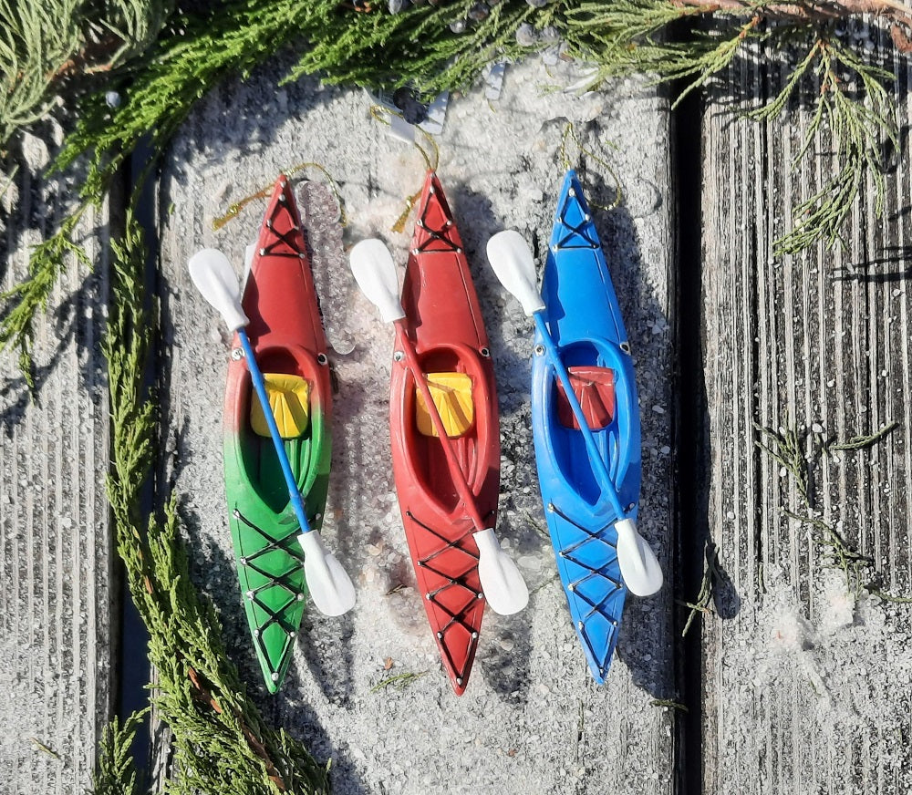 Kayak With Oar Ornaments, Sold Separately