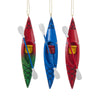 Blue Red Green Kayak with oar Ornament