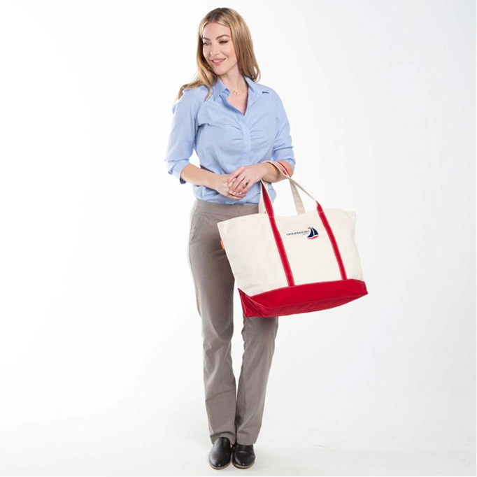 Large Canvas Boat Tote