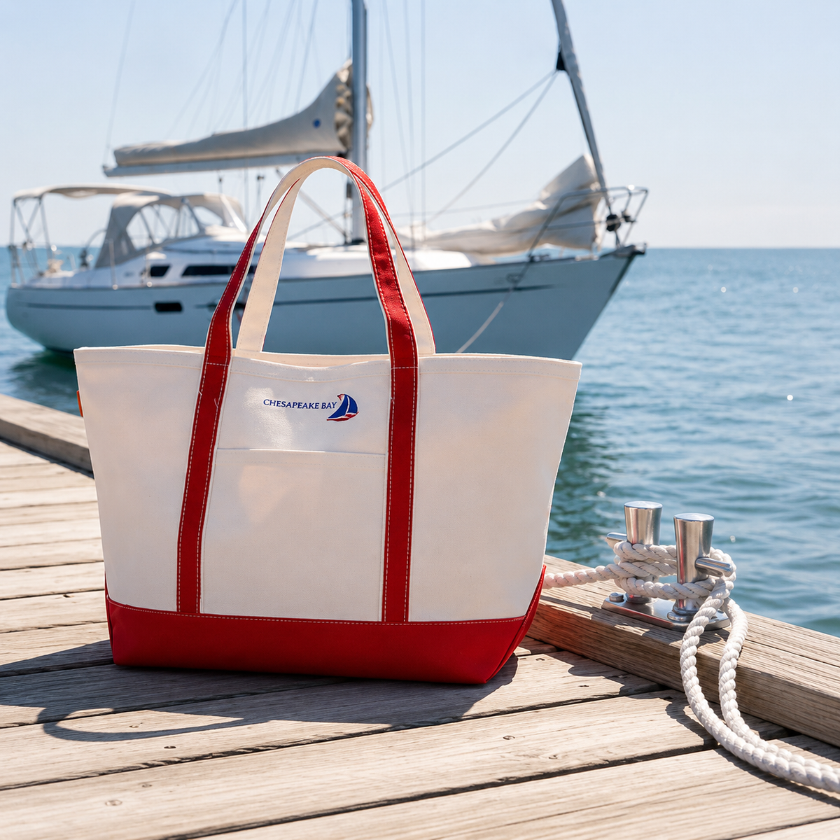 Large Canvas Boat Tote