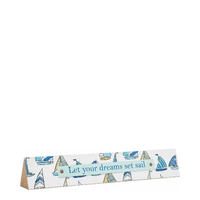Let Your Dreams Set Sail Wood Triangle Decorative Beach Plaque